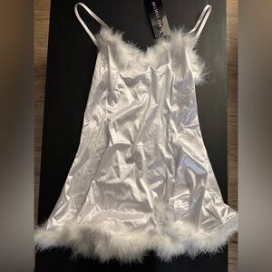Dollskill ANGEL ON YOUR SHOULDER SLIP DRESS - WHITE